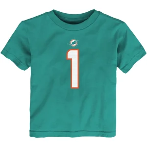 Tua tagovailoa miami dolphins nike toddler player name number t shirt Aqua 3T