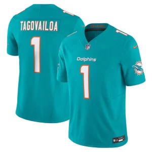 Tua tagovailoa miami dolphins nike vapor f.u.s.e. limited jersey Aqua