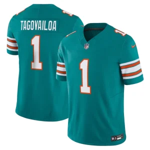 Tua tagovailoa miami dolphins nike vapor f.u.s.e. limited jersey Aqua