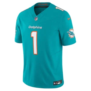 Tua tagovailoa miami dolphins nike vapor f.u.s.e. limited jersey Aqua M