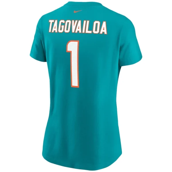 Tua tagovailoa miami dolphins nike womens name number t shirt Aqua L