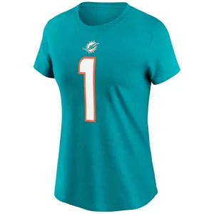 Tua tagovailoa miami dolphins nike womens name number t shirt Aqua M