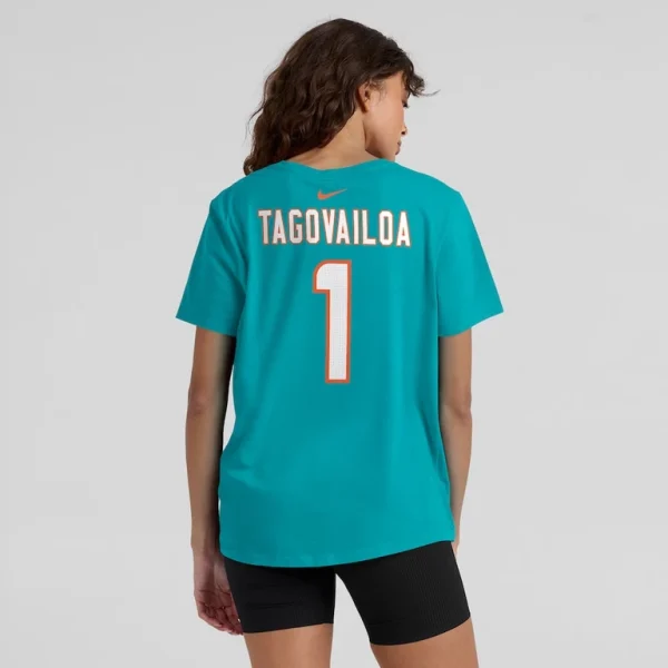 Tua tagovailoa miami dolphins nike womens player name number t shirt Aqua 2XL