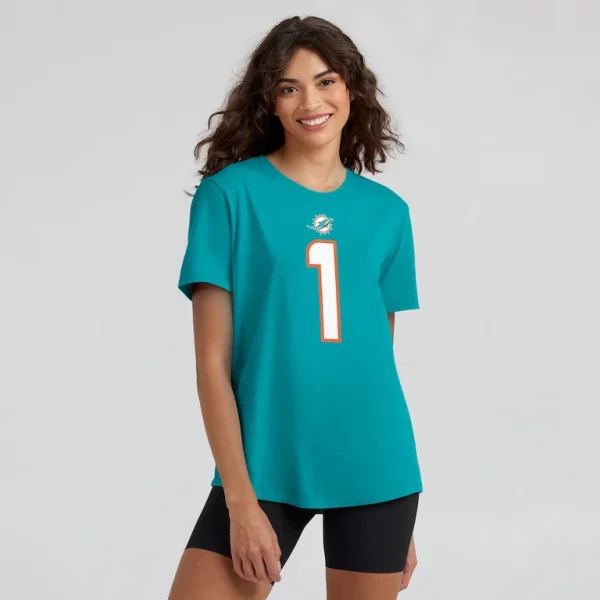 Tua tagovailoa miami dolphins nike womens player name number t shirt Aqua XL