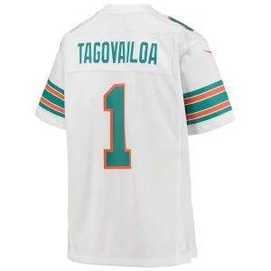 Tua tagovailoa miami dolphins nike youth game jersey White Yth L