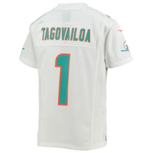 Tua tagovailoa miami dolphins nike youth game jersey White Yth L