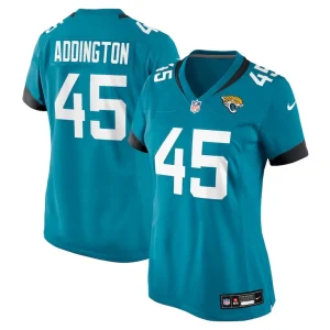 Tucker addington jacksonville jaguars nike womens team game jersey Teal