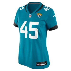 Tucker addington jacksonville jaguars nike womens team game jersey Teal M