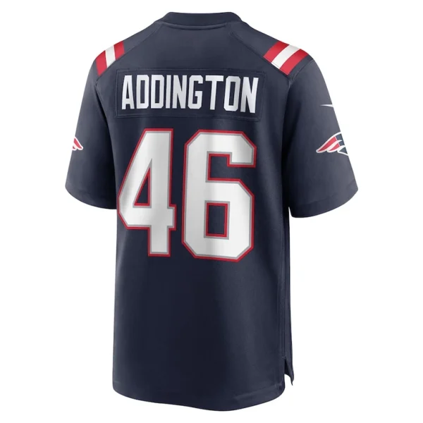 Tucker addington new england patriots nike home game player jersey Navy L