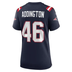 Tucker addington new england patriots nike womens home game player jersey Navy L