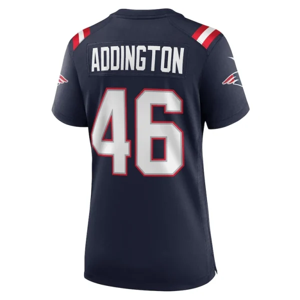 Tucker addington new england patriots nike womens home game player jersey Navy L