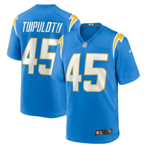 Tuli tuipulotu los angeles chargers nike team game jersey Powder blue