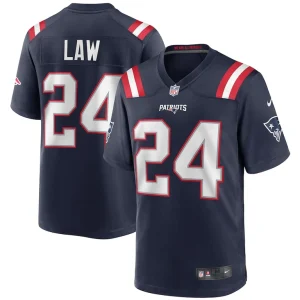 Ty law new england patriots nike game retired player jersey Navy