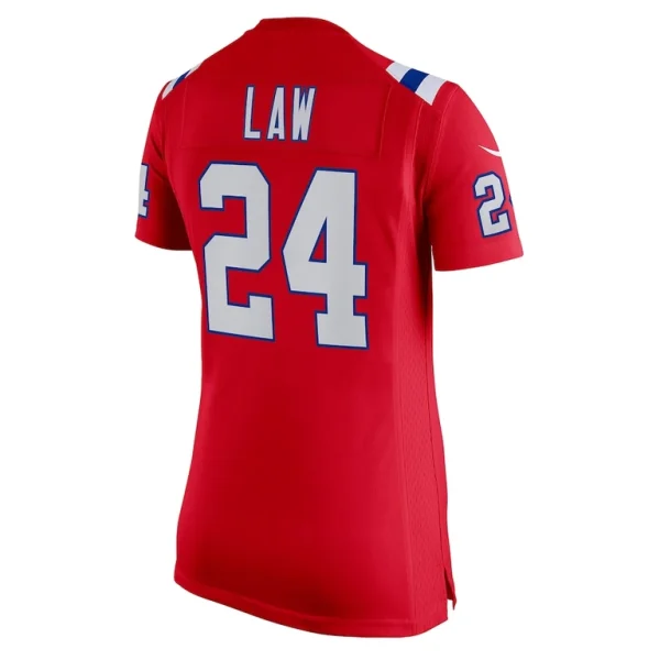 Ty law new england patriots nike womens retired game jersey Red L
