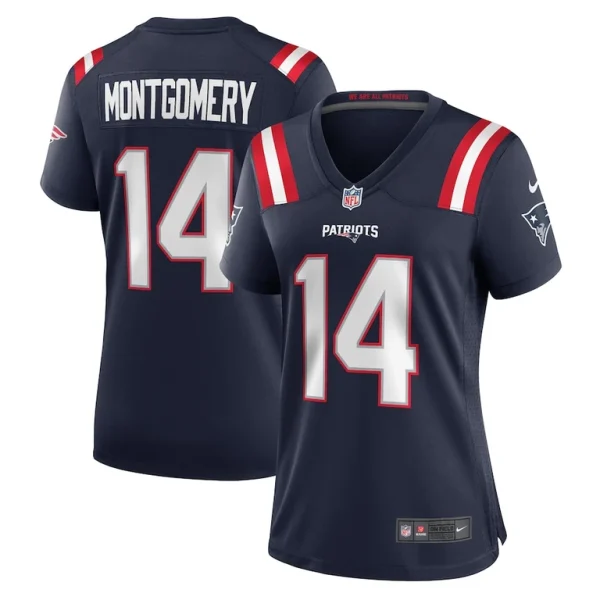 Ty montgomery new england patriots nike womens player game jersey Navy