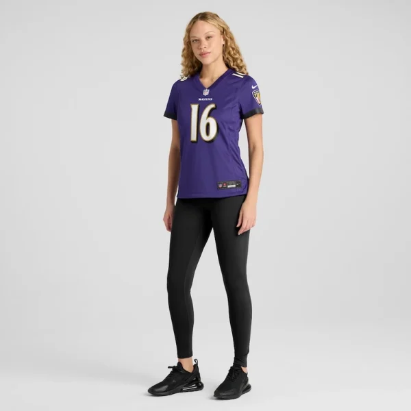 Tylan wallace baltimore ravens nike womens game jersey Purple XL