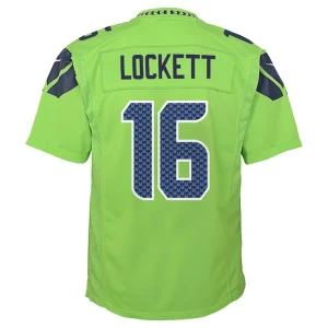 Tyler lockett seattle seahawks nike youth game jersey Neon green Yth L
