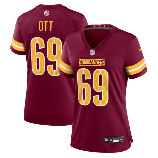 Tyler ott washington commanders nike womens game jersey Burgundy