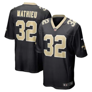 Tyrann mathieu new orleans saints nike game jersey Black