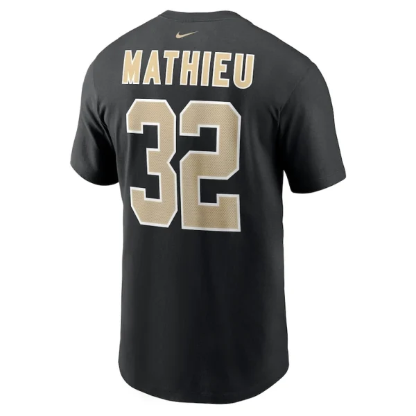 Tyrann mathieu new orleans saints nike player name number t shirt Black L