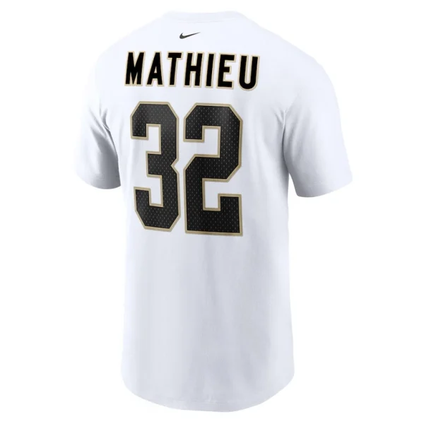Tyrann mathieu new orleans saints nike player name number t shirt White L