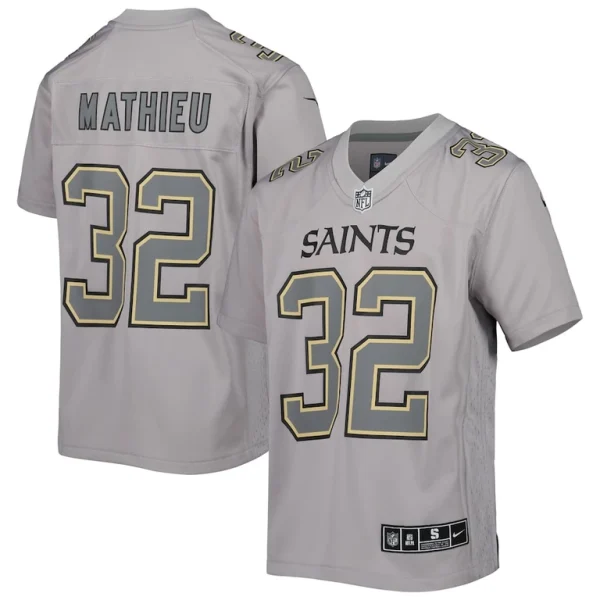 Tyrann mathieu new orleans saints nike youth atmosphere game jersey Gray