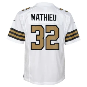 Tyrann mathieu new orleans saints nike youth game jersey White Yth L