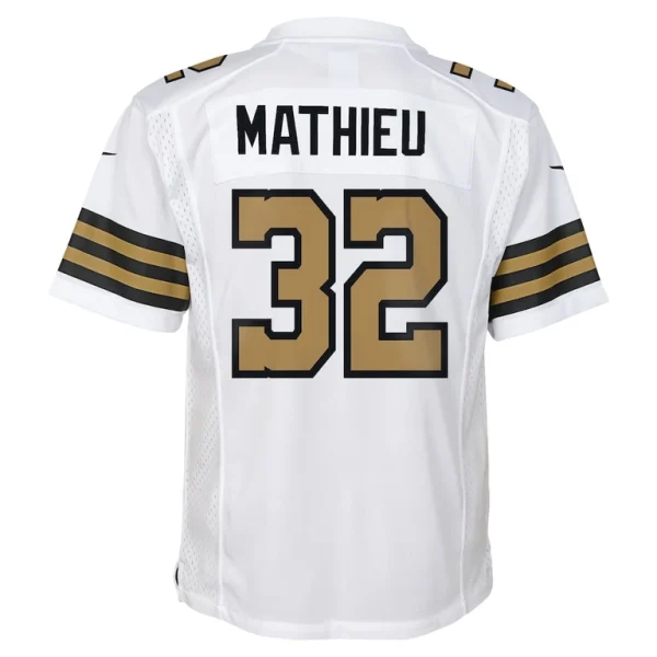 Tyrann mathieu new orleans saints nike youth game jersey White Yth L