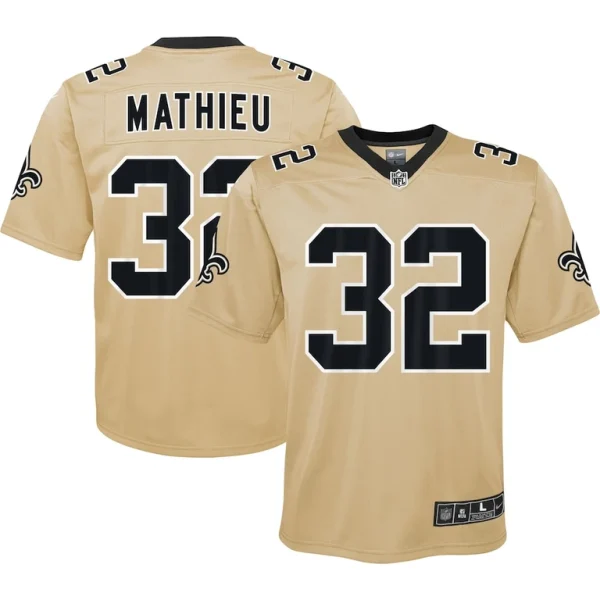 Tyrann mathieu new orleans saints nike youth inverted game jersey Gold