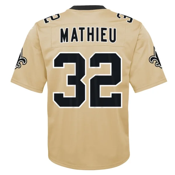 Tyrann mathieu new orleans saints nike youth inverted game jersey Gold Yth L