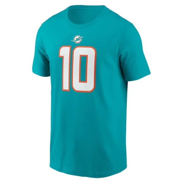 Tyreek hill miami dolphins nike player name number t shirt Aqua M