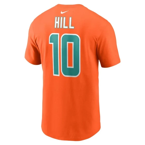 Tyreek hill miami dolphins nike player name number t shirt Orange L