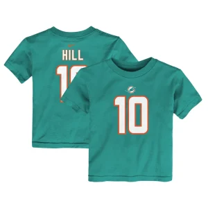 Tyreek hill miami dolphins nike toddler player name number t shirt Aqua