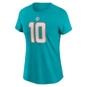 Tyreek hill miami dolphins nike womens player name number t shirt Aqua M