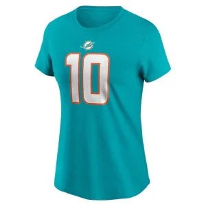 Tyreek hill miami dolphins nike womens player name number t shirt Aqua M