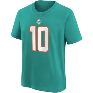 Tyreek hill miami dolphins nike youth player name number t shirt Aqua 56