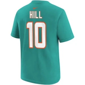 Tyreek hill miami dolphins nike youth player name number t shirt Aqua 7