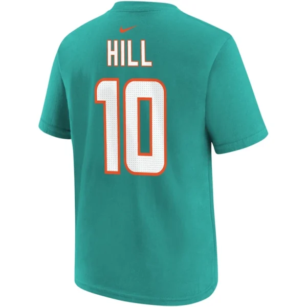 Tyreek hill miami dolphins nike youth player name number t shirt Aqua 7
