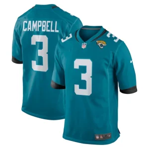 Tyson campbell jacksonville jaguars nike team game jersey Teal