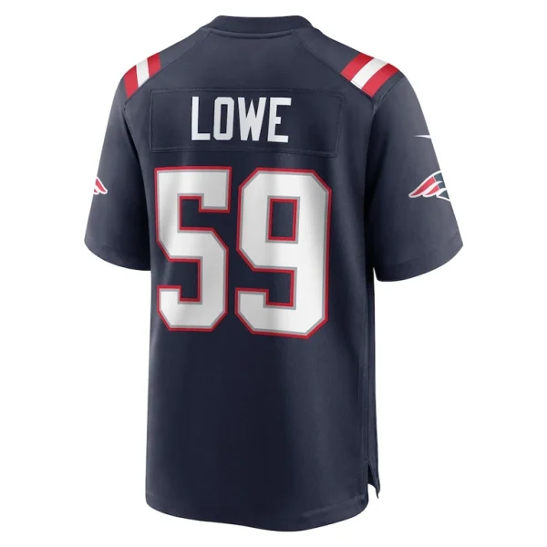 Vederian lowe new england patriots nike team game jersey Navy L