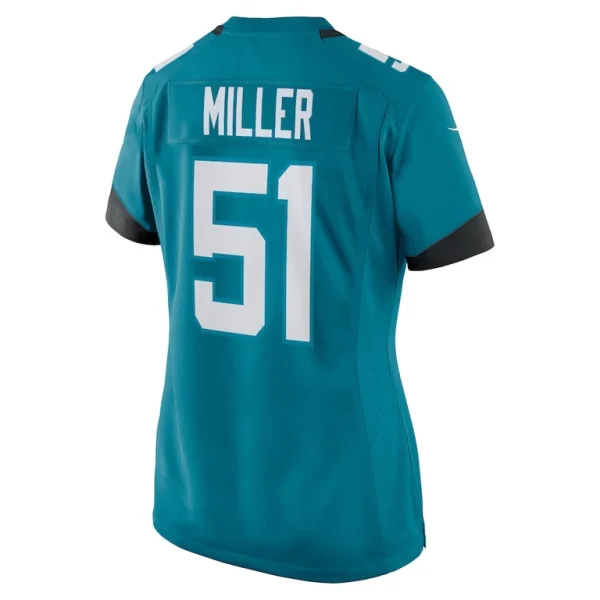 Ventrell miller jacksonville jaguars nike womens game jersey Teal L