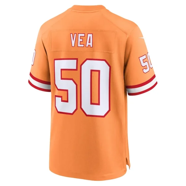Vita vea tampa bay buccaneers nike throwback game jersey Orange L