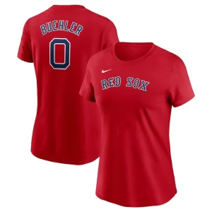 Walker buehler boston red sox nike womens fuse name number t shirt Red