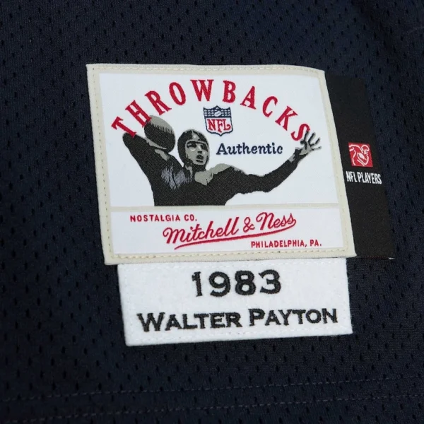 Walter payton chicago bears 1983 mitchell ness authentic throwback retired player jersey Navy 52