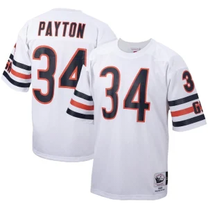 Walter payton chicago bears mitchell ness big tall 1985 retired player replica jersey White
