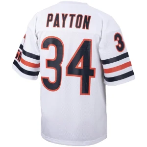 Walter payton chicago bears mitchell ness big tall 1985 retired player replica jersey White 4XB