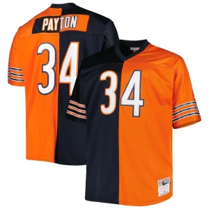 Walter payton chicago bears mitchell ness big tall split legacy retired player replica jersey Navyorange
