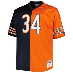 Walter payton chicago bears mitchell ness big tall split legacy retired player replica jersey Navyorange 3XB