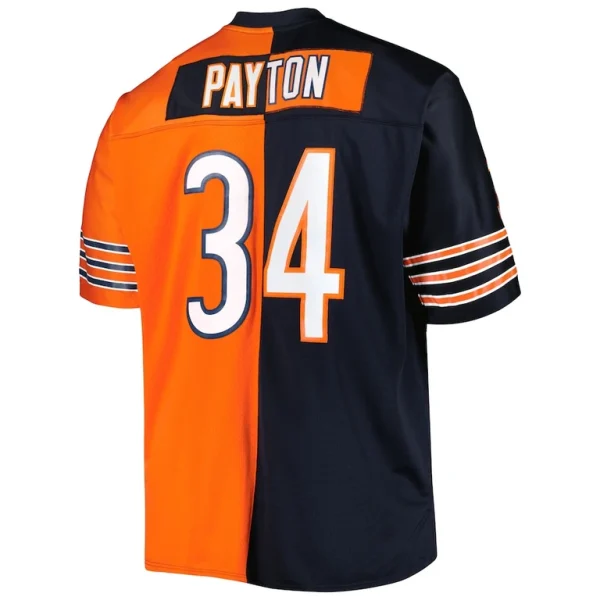 Walter payton chicago bears mitchell ness big tall split legacy retired player replica jersey Navyorange 4XB