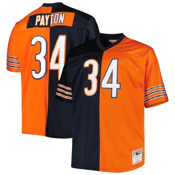 Walter payton chicago bears mitchell ness big tall split legacy retired player replica jersey Navyorange